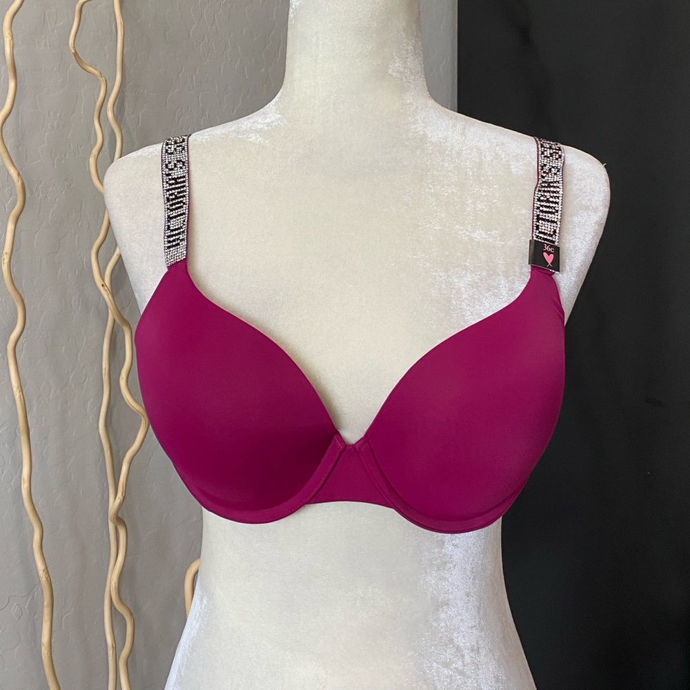 Victoria’s Secret Shine wide strap full coverage T-shirt bra 36C NWT